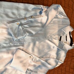 Zara Light Blue Satin Blouse